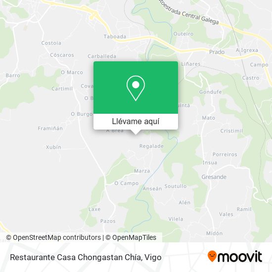 Mapa Restaurante Casa Chongastan Chía