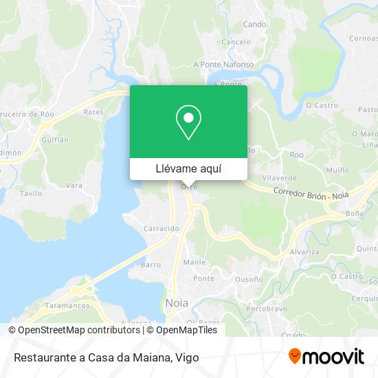 Mapa Restaurante a Casa da Maiana