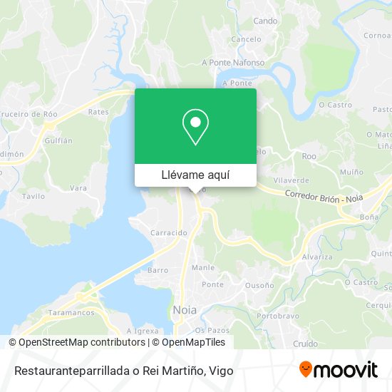 Mapa Restauranteparrillada o Rei Martiño