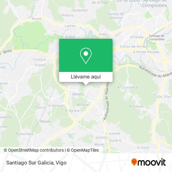 Mapa Santiago Sur Galicia
