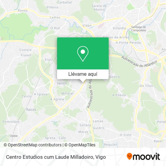 Mapa Centro Estudios cum Laude Milladoiro
