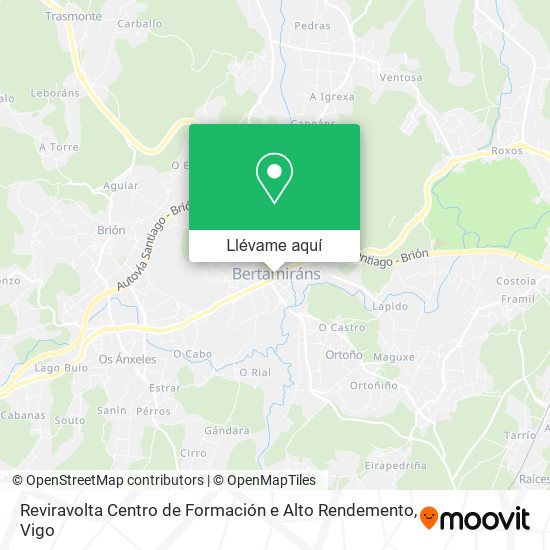 Mapa Reviravolta Centro de Formación e Alto Rendemento