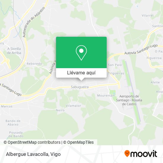 Mapa Albergue Lavacolla