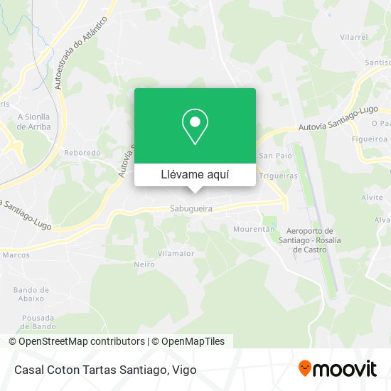 Mapa Casal Coton Tartas Santiago