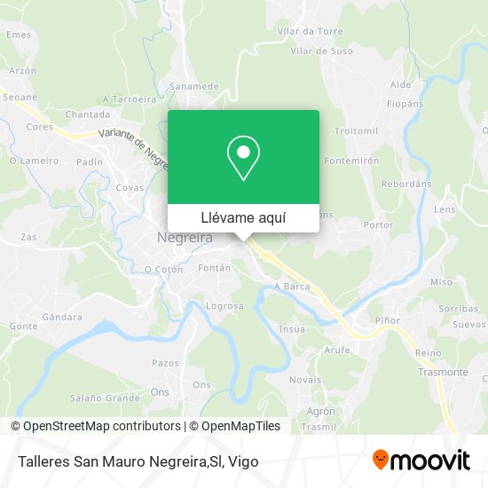 Mapa Talleres San Mauro Negreira,Sl