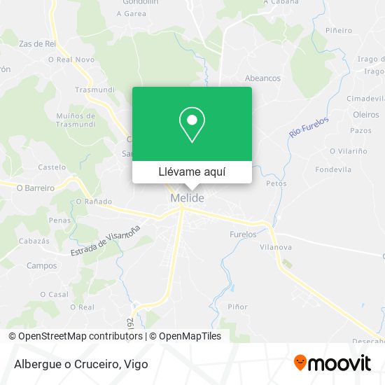 Mapa Albergue o Cruceiro