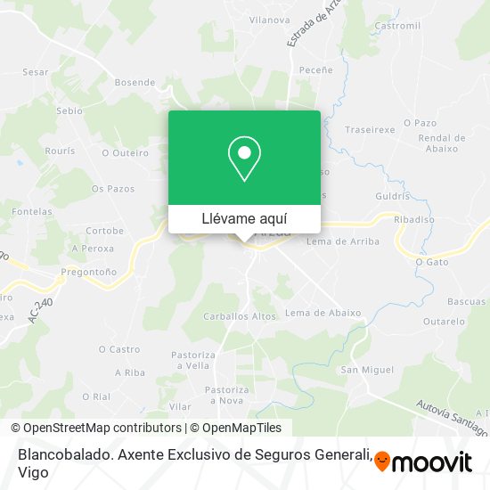 Mapa Blancobalado. Axente Exclusivo de Seguros Generali