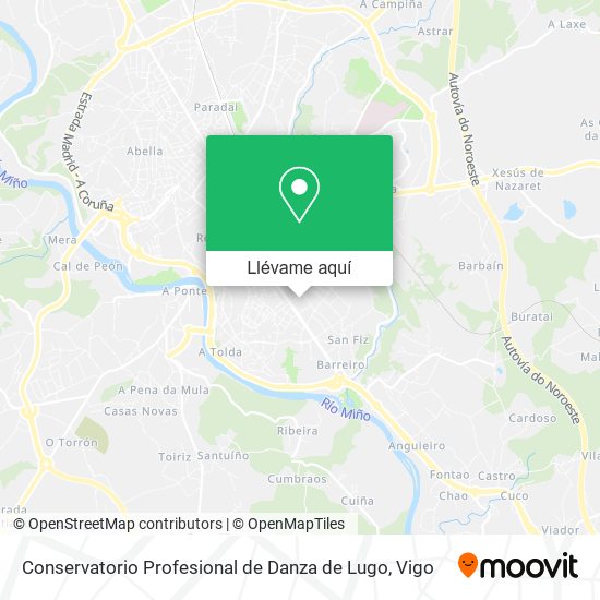Mapa Conservatorio Profesional de Danza de Lugo