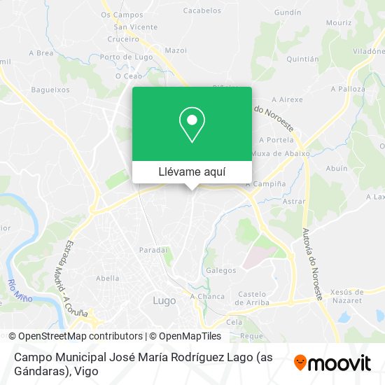 Mapa Campo Municipal José María Rodríguez Lago (as Gándaras)