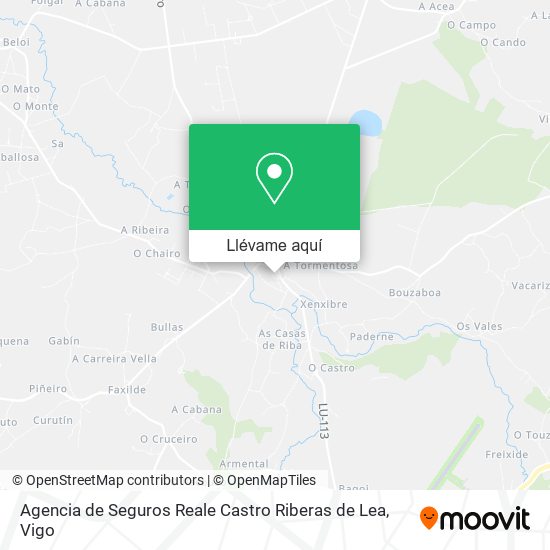 Mapa Agencia de Seguros Reale Castro Riberas de Lea