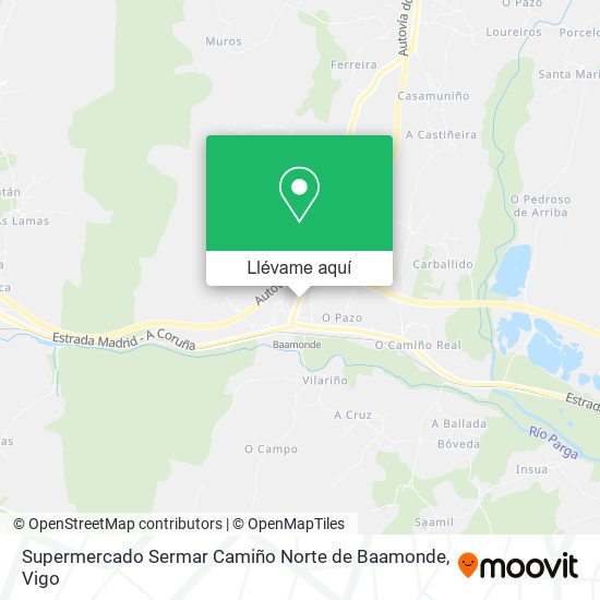 Mapa Supermercado Sermar Camiño Norte de Baamonde