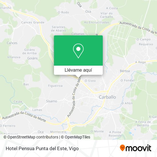 Mapa Hotel Pensua Punta del Este