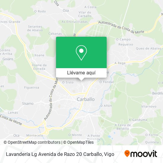 Mapa Lavandería Lg Avenida de Razo 20 Carballo