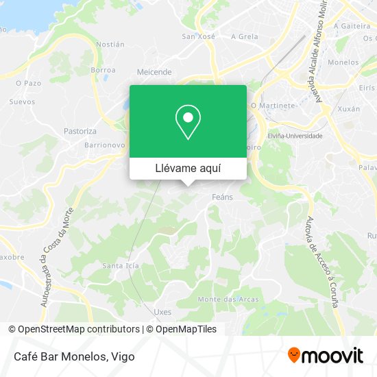 Mapa Café Bar Monelos