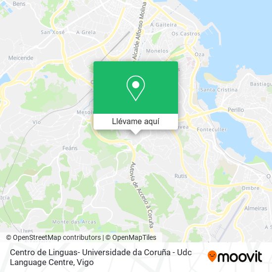 Mapa Centro de Linguas- Universidade da Coruña - Udc Language Centre