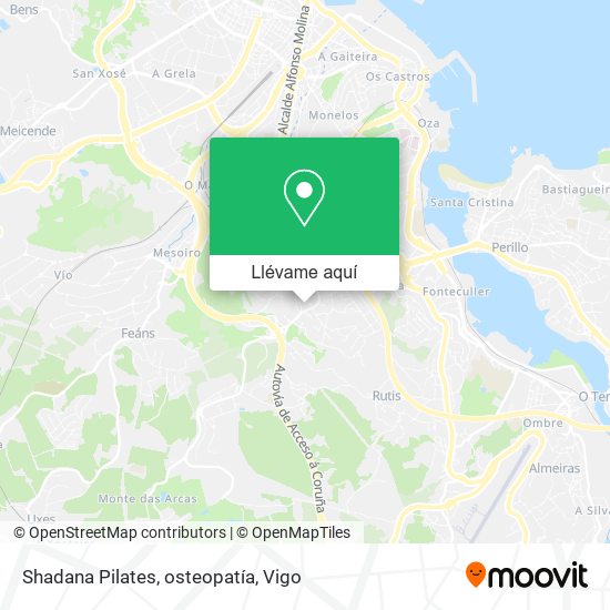 Mapa Shadana Pilates, osteopatía
