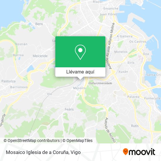Mapa Mosaico Iglesia de a Coruña