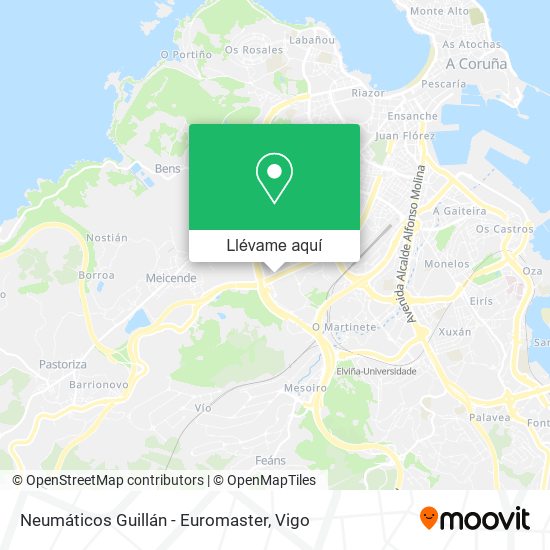 Mapa Neumáticos Guillán - Euromaster