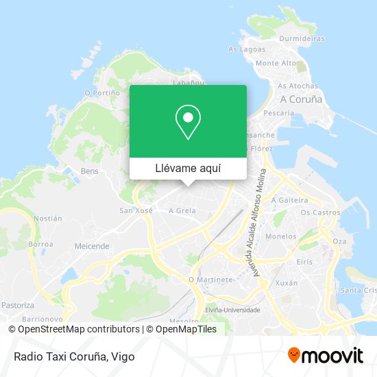 Mapa Radio Taxi Coruña