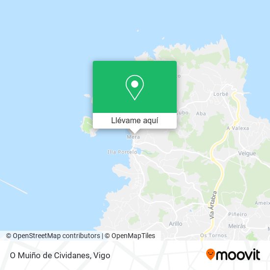 Mapa O Muiño de Cividanes