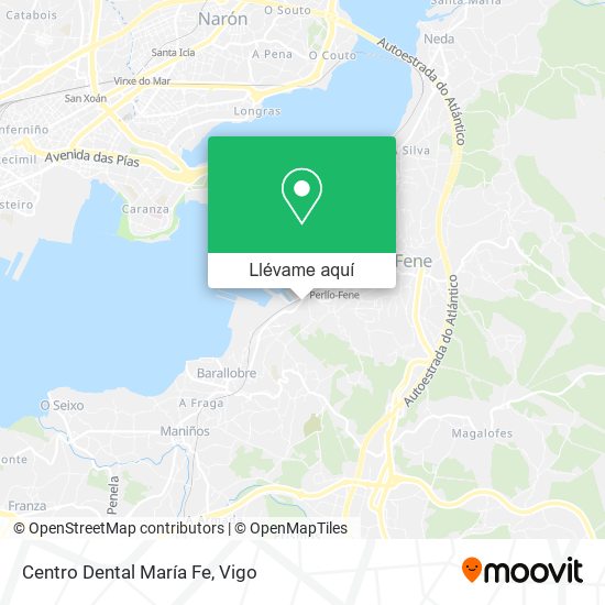 Mapa Centro Dental María Fe