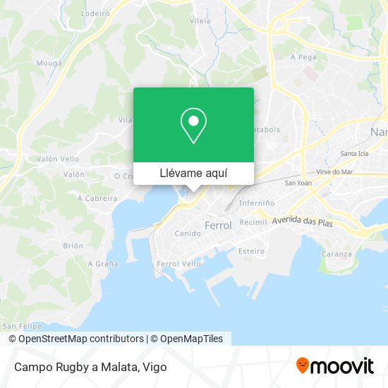 Mapa Campo Rugby a Malata