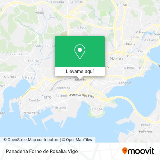 Mapa Panadería Forno de Rosalía