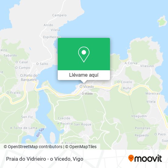 Mapa Praia do Vidrieiro - o Vicedo