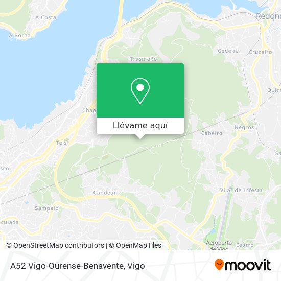 Mapa A52 Vigo-Ourense-Benavente