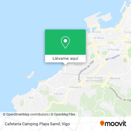 Mapa Cafeteria Camping Playa Samil