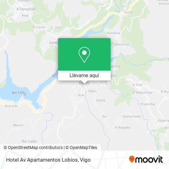 Mapa Hotel Av Apartamentos Lobios