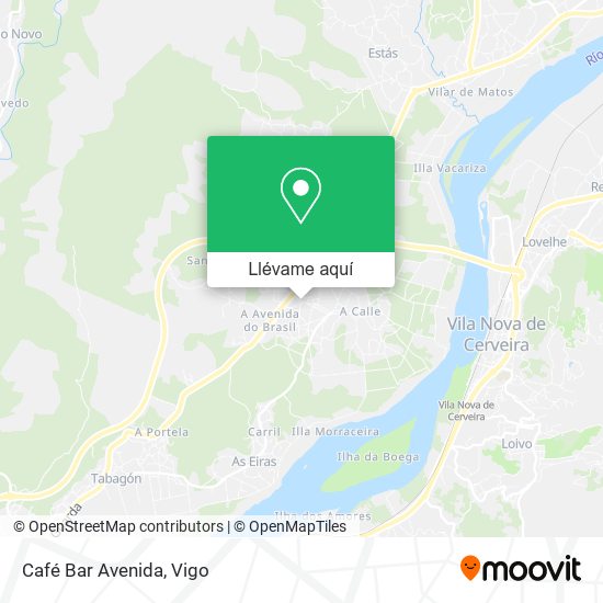 Mapa Café Bar Avenida