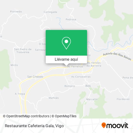 Mapa Restaurante Cafetería Gala