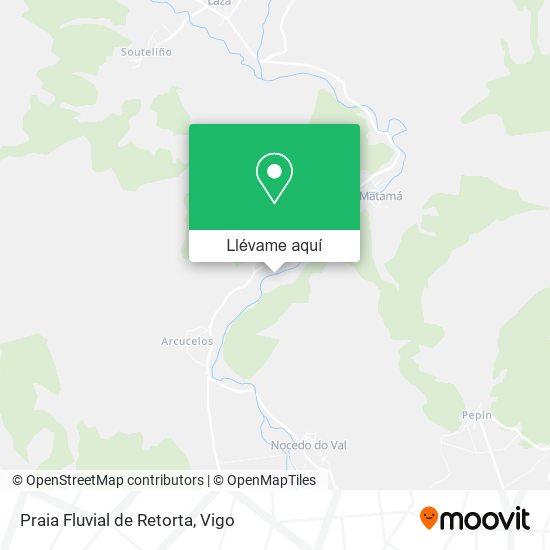Mapa Praia Fluvial de Retorta