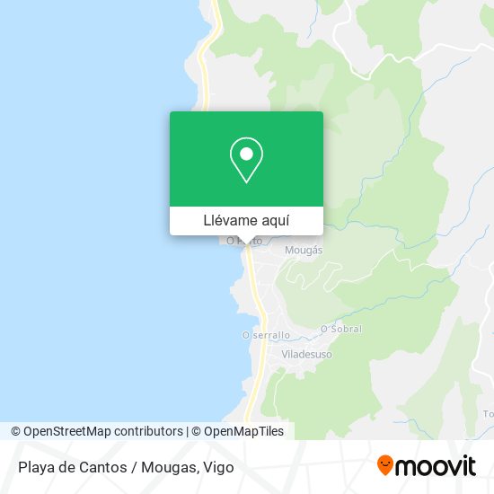 Mapa Playa de Cantos / Mougas