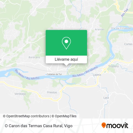Mapa O Caron das Termas Casa Rural