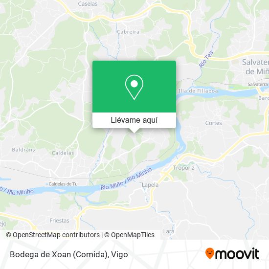 Mapa Bodega de Xoan (Comida)