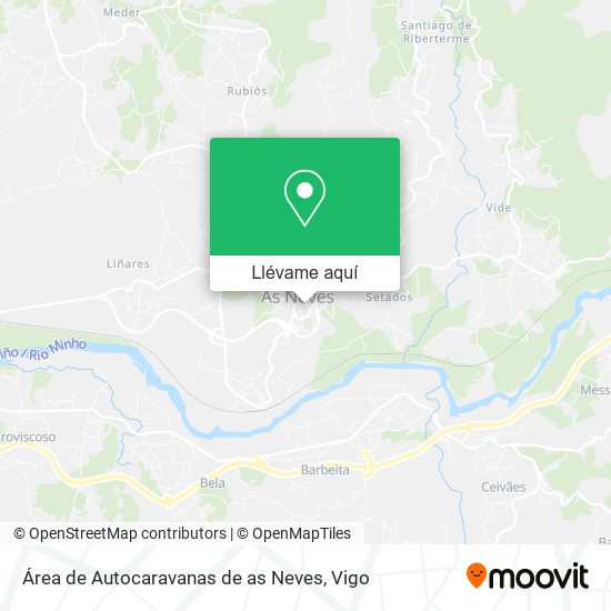 Mapa Área de Autocaravanas de as Neves