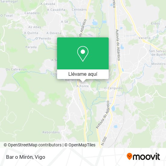 Mapa Bar o Mirón