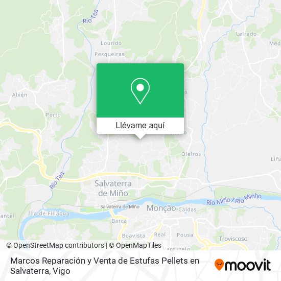 Mapa Marcos Reparación y Venta de Estufas Pellets en Salvaterra