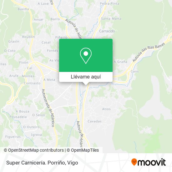 Mapa Super Carnicería. Porriño