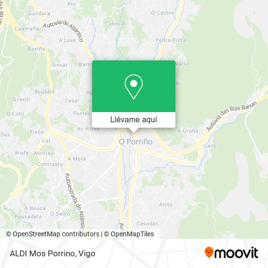 Mapa ALDI Mos Porrino