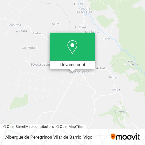 Mapa Albergue de Peregrinos Vilar de Barrio
