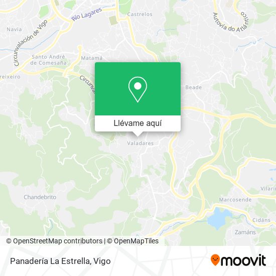 Mapa Panadería La Estrella
