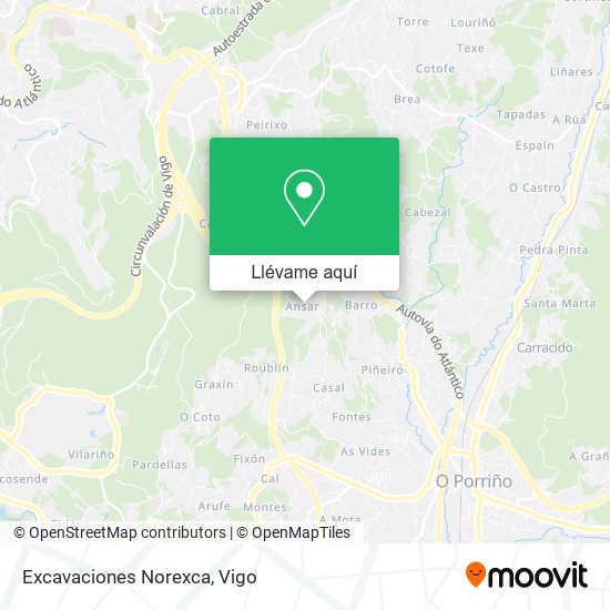Mapa Excavaciones Norexca