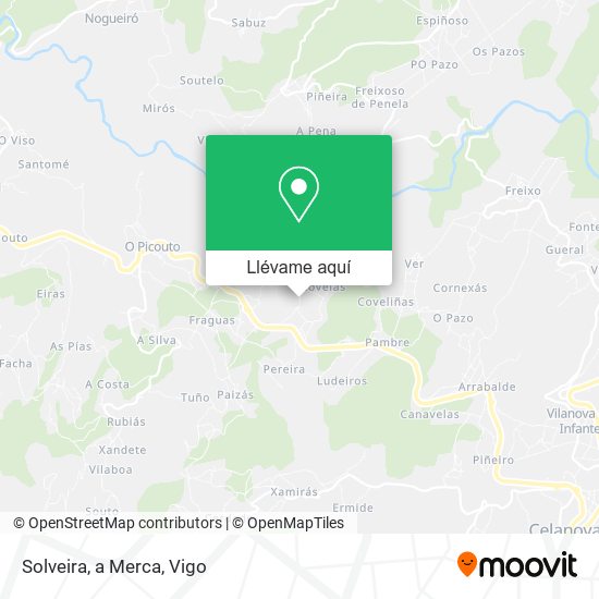 Mapa Solveira, a Merca