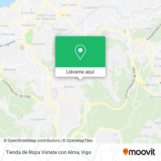 Mapa Tienda de Ropa Vistete con Alma