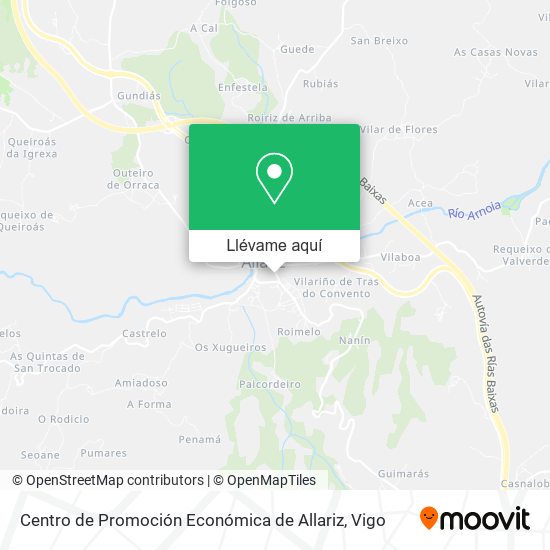Mapa Centro de Promoción Económica de Allariz