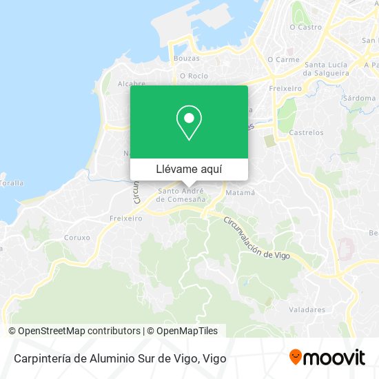 Mapa Carpintería de Aluminio Sur de Vigo