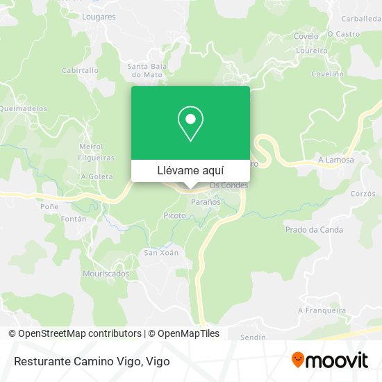 Mapa Resturante Camino Vigo